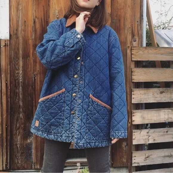 Ralph Lauren Denim Chore Barn Jacket with Corduroy Collar | L - Picture 14 of 15